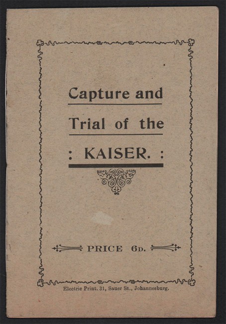Capture and Trial of the Kaiser (Imaginary) by H. Hanan