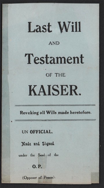 Last Will and Testament of the Kaiser by Willem 11