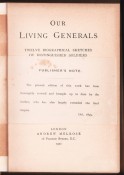 Our Living Generals by Arthur Temple, image 3 of 3