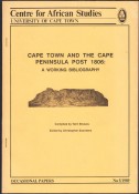 Cape Town and the Cape Peninsula Post 1806: