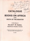 Catalogue of Books on Africa by Ida & F.W. Hosken, image 3 of 3