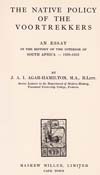 Native Policy of the Voortrekkers by J.A.I. Agar-Hamilton, image 2 of 3